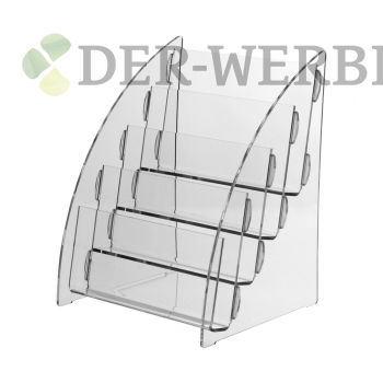 4-fach Prospektständer "Step by Step"